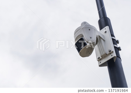 Surveillance Camera on Street Pole for Urban Security and Monitoring Surveillance Camera on Street Pole for Urban Security and Monitoring 137191984