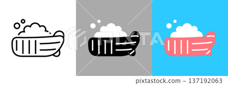 Baby bath simple icon 137192063