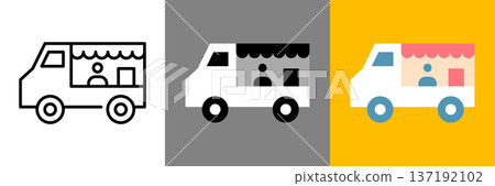 簡單的廚房車線圖標 137192102