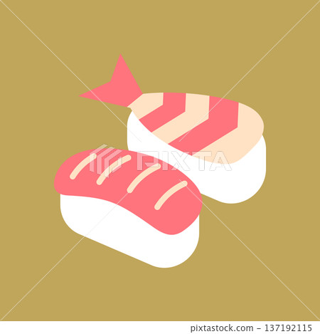 簡單的壽司圖標 137192115