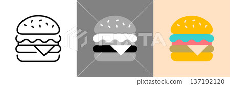 漢堡圖標 137192120