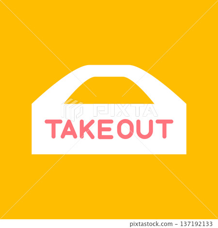 Simple takeaway line icon 137192133