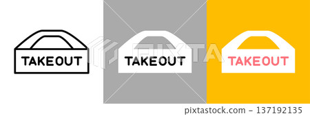 簡單的外帶線圖標 137192135