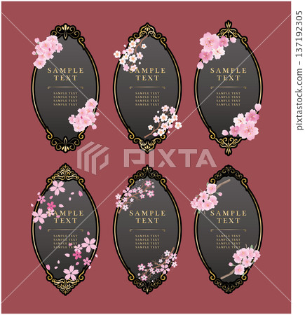Frame decoration frame cherry blossoms 137192305