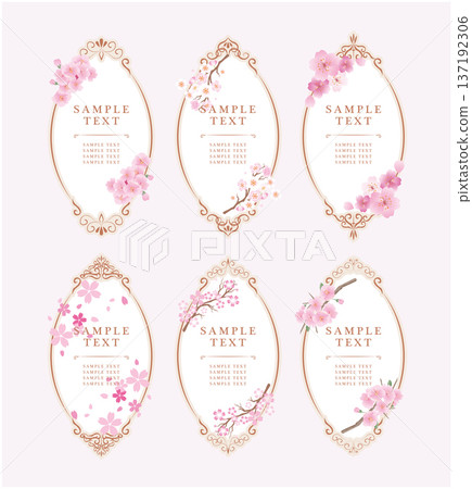 裝飾相框櫻花圖案 裝飾相框櫻花圖案 137192306