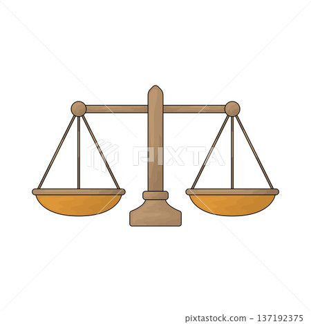 Illustration of Merchant Scales 137192375