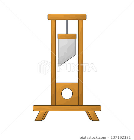 Illustration of guillotine Illustration of guillotine 137192381