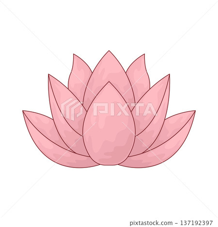 Illustration of Lotus flower 137192397