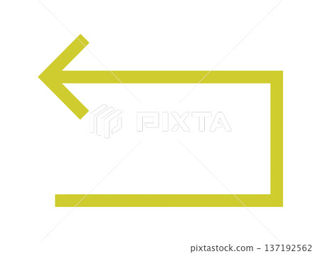 Straight U-turn arrow icon simple yellow Straight U-turn arrow icon simple yellow 137192562