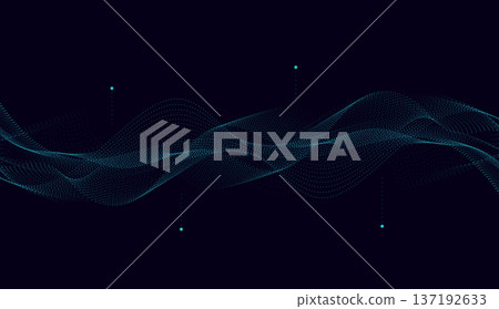 Abstract Big data visualization of points. Technology innovation communication concept digital black and white design background. Vector illustration Abstract Big data visualization of points. Technology innovation communication concept digital black and white design background. Vector illustration 137192633
