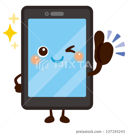 智慧型手機角色插圖傳遞好兆頭 137193243