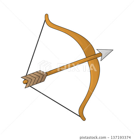 Illustration of Bow and Arrow Illustration of Bow and Arrow 137193374