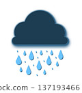 A cloud with rain drop sky blue colour background A cloud with rain drop sky blue colour background 137193466