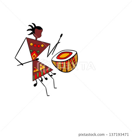 warli painting art playing an instrument warli painting art playing an instrument 137193471