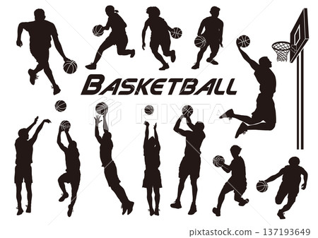 Basketball icon set Basketball icon set 137193649