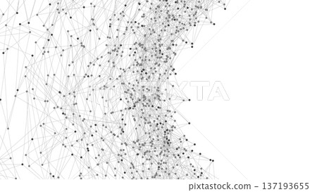 Abstract plexus style geometric mesh with interconnected dots and lines forming a tech inspired background. Abstract plexus style geometric mesh with interconnected dots and lines forming a tech inspired background. 137193655