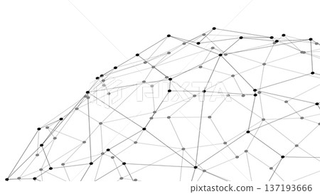 Abstract plexus style geometric mesh with interconnected dots and lines forming a tech inspired background. Abstract plexus style geometric mesh with interconnected dots and lines forming a tech inspired background. 137193666
