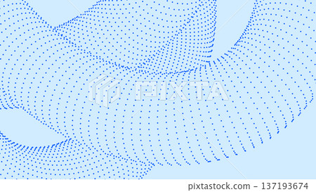 Abstract 3D dotted shape on clean minimalist background. Modern futuristic geometric composition for digital, technology, data, and creative design concepts. Abstract 3D dotted shape on clean minimalist background. Modern futuristic geometric composition for digital, technology, data, and creative design concepts. 137193674