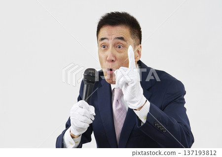 Candidates appealing against a white background Candidates appealing against a white background 137193812