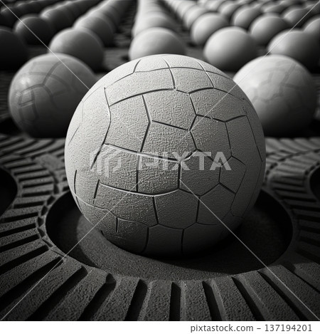 Abstract Spheres with Polygonal Facets in a Matrix Pattern, High-Resolution Industrial Texture Abstract Spheres with Polygonal Facets in a Matrix Pattern, High-Resolution Industrial Texture 137194201