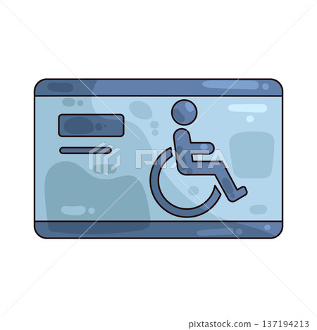 Illustration of Disability Card Illustration of Disability Card 137194213