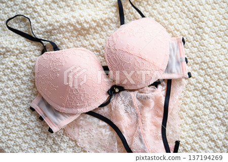 Pink and black string underwear set Pink and black string underwear set 137194269