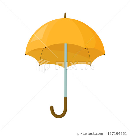yellow umbrella flat vector illustration yellow umbrella flat vector illustration 137194361