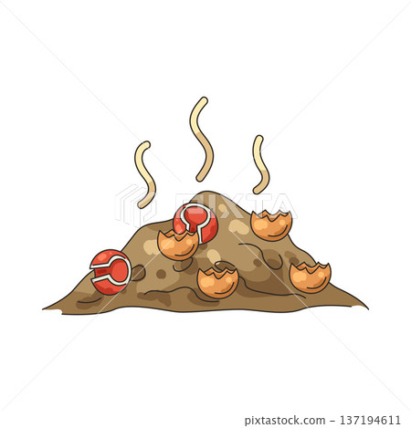 Illustration of food waste 137194611