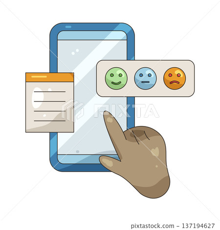 Illustration of Online support 137194627