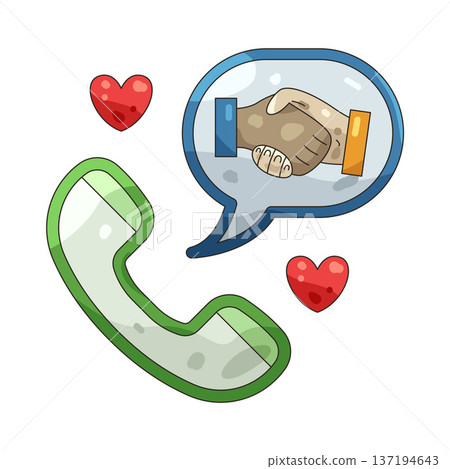 Illustration of call Illustration of call 137194643