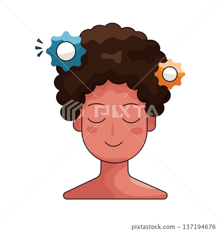 Illustration of smiling woman Illustration of smiling woman 137194676