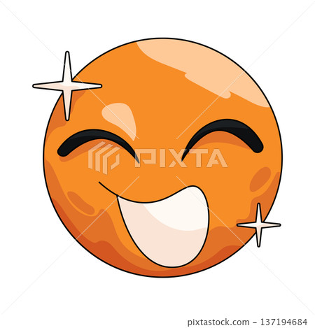 Illustration of laughing emoji Illustration of laughing emoji 137194684