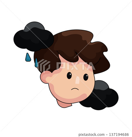 Illustration of depressed man Illustration of depressed man 137194686