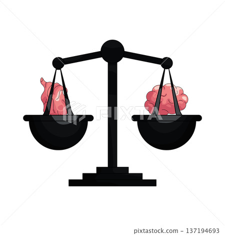 Illustration of balance scale Illustration of balance scale 137194693