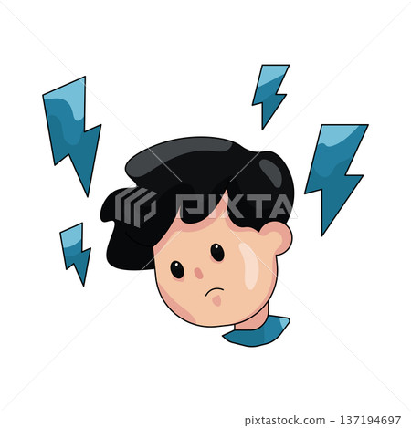 Illustration of depressed man 137194697