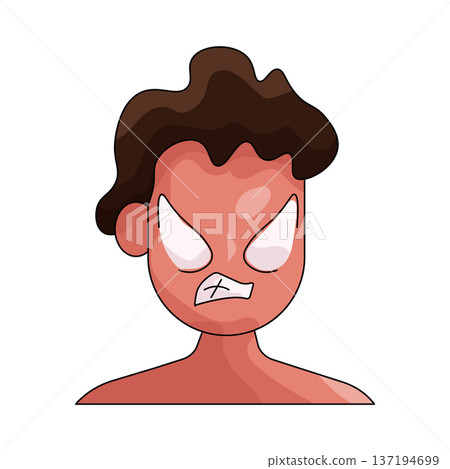 Illustration of angry man Illustration of angry man 137194699
