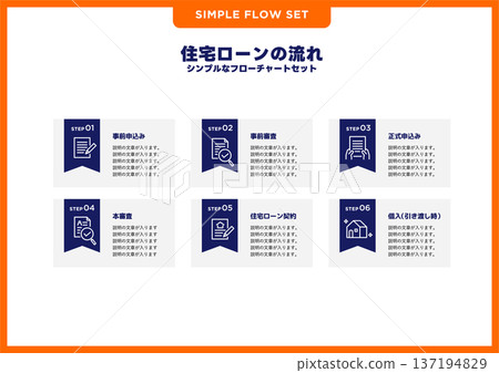 簡單流程圖集/抵押貸款 簡單流程圖集/抵押貸款 137194829