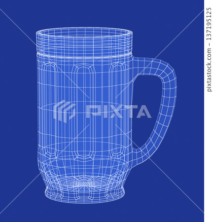 3D model of empty beer mug 137195125