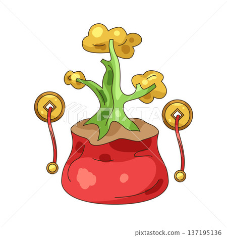 Illustration of bonsai tree 137195136