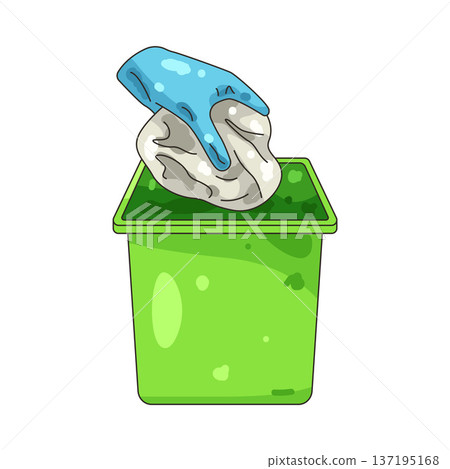 Illustration of trash bin Illustration of trash bin 137195168