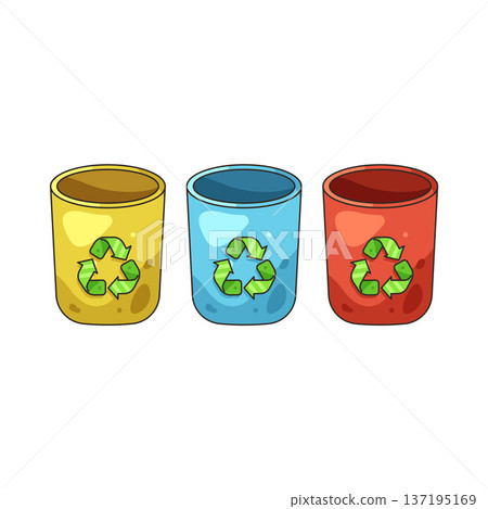 Illustration of recycle bin Illustration of recycle bin 137195169