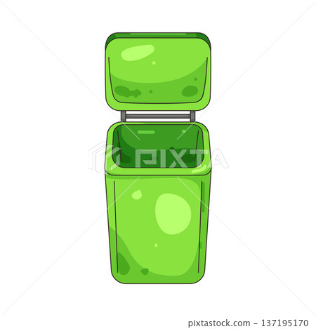 Illustration of open trash bin Illustration of open trash bin 137195170