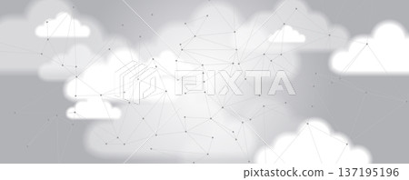Cloud concept technology science background and network security Cloud concept technology science background and network security 137195196