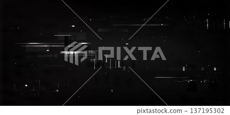 Glitch effect black bg with digital pixel noise Glitch effect black bg with digital pixel noise 137195302