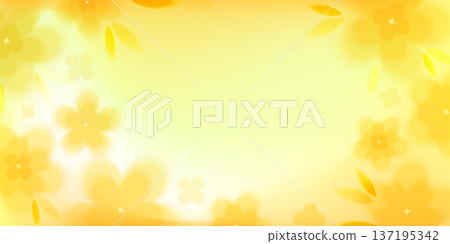 Spring background with gradient blur daisy flowers 137195342