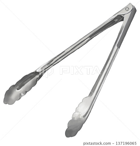 一張張開的鉗子的插圖。寫實風格。 137196065