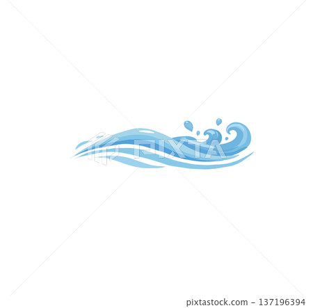 Stylized blue water ripple illustration 137196394
