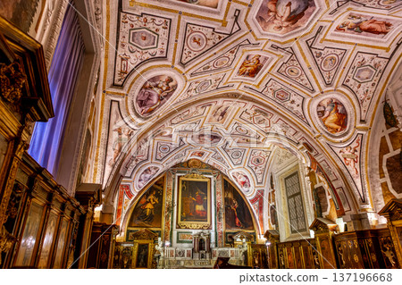 Vasari chapel in St Anna dei Lombardi church, Naples, Italy Vasari chapel in St Anna dei Lombardi church, Naples, Italy 137196668