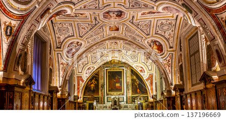 Vasari chapel in St Anna dei Lombardi church, Naples, Italy Vasari chapel in St Anna dei Lombardi church, Naples, Italy 137196669
