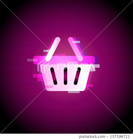 Online shopping basket icon ecommerce digital marketplace concept Online shopping basket icon ecommerce digital marketplace concept 137196721